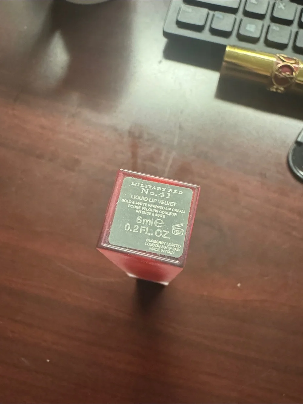 BURBERRY LIQUID LIPSTICK MILITARY RED 41